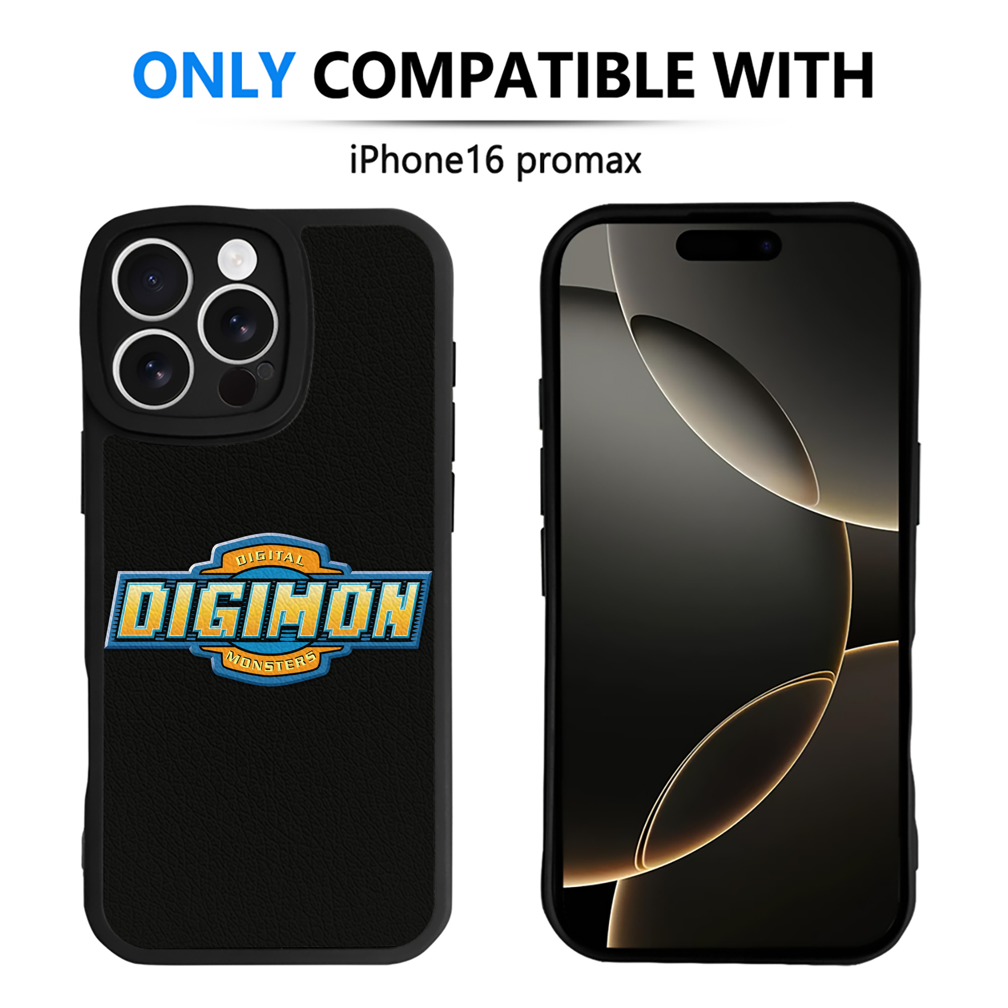（画像用） Digimon デジタルモンスター/デジモン 【iPhone 16シリーズ対応】シリコンスマホケース（レザー調） 材質：シリコン